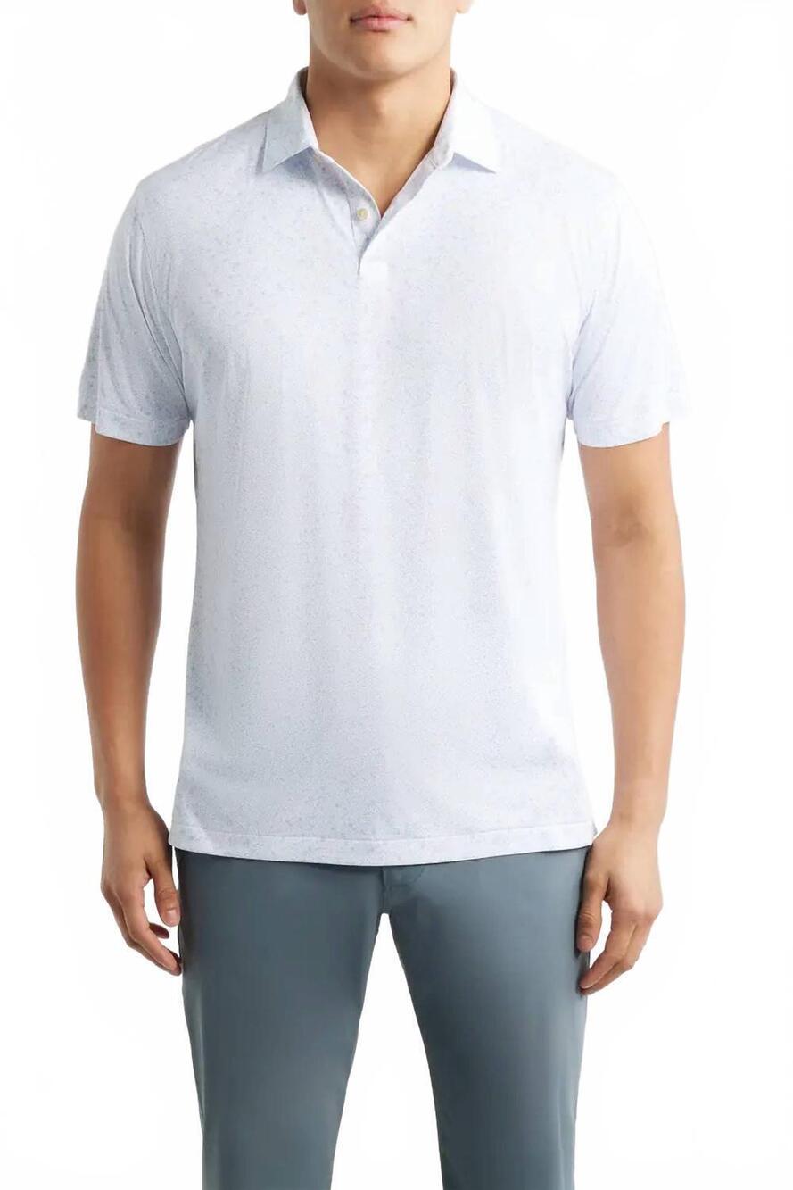 NEW PETER MILLAR featherweight land of the free performance polo in white